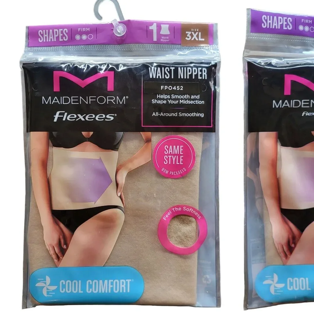 Maidenform Flexees Waist Nippers 3XL Womens Plus Size Smooth Shaper Cool Comfort